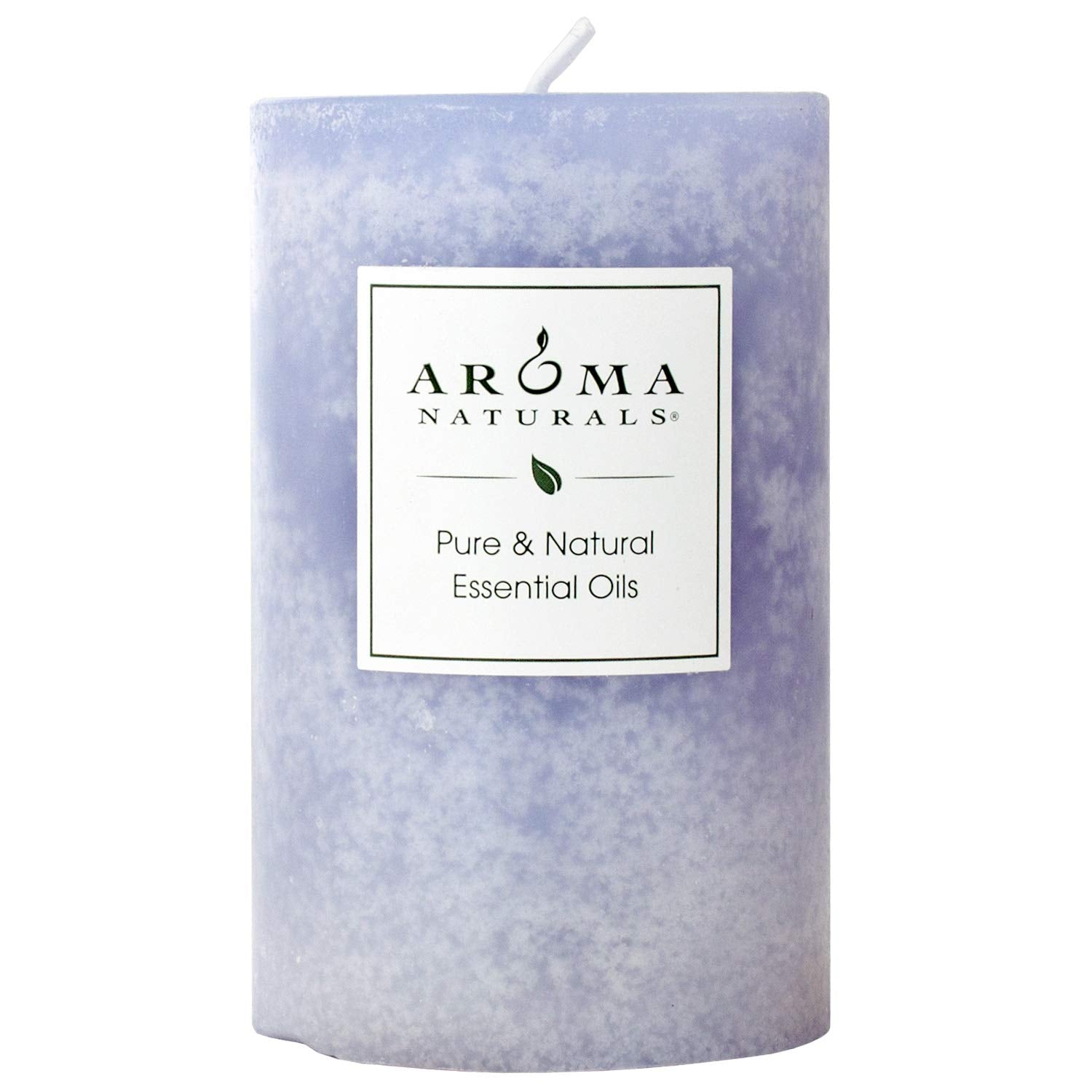 Aroma Naturals Essential Oil Tranquility Pillar Candle, 2.5'' x 4'', Lavender, 11 Ounce