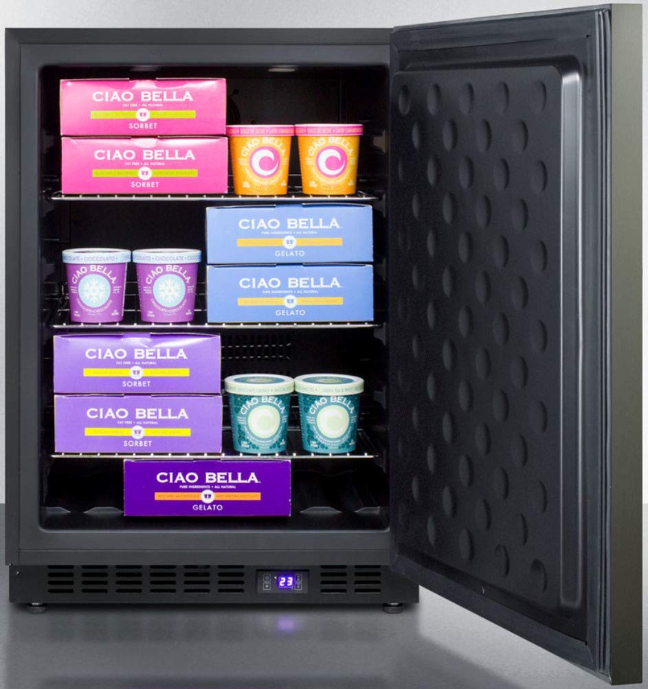 Scff53Bxkshh 24 Undercounter Or Freestanding Freezer With 4.72 Cu. Ft. Capacity Frost Free Operation Digital Thermostat And Adju