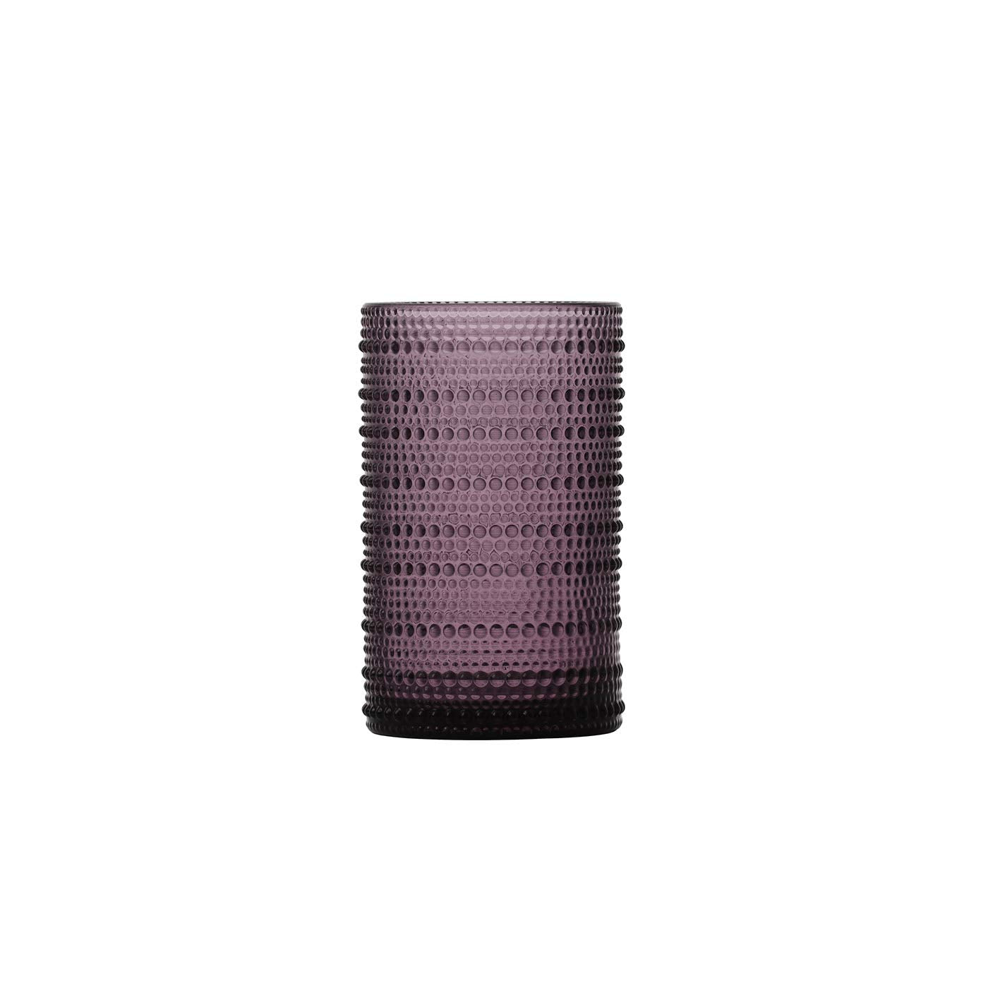 Fortessa Jupiter Beaded Hobnail Glass, 13 Ounce Iced Beverage (Set Of 6), Purple