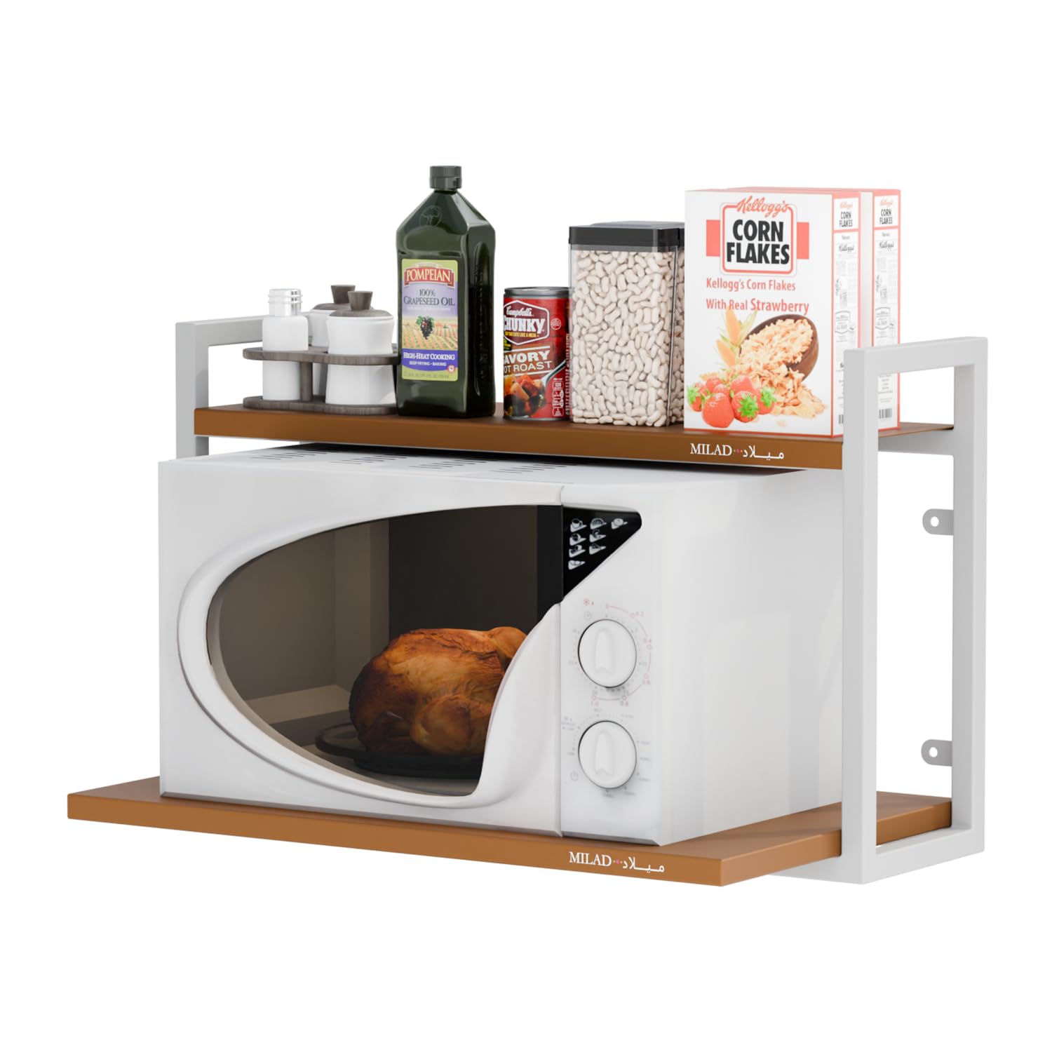 Milad Saifix Wall Mount Metal Microwave Stand/Otg Stand For Kitchen Multipurpose Kitchen Storage Racks And Shelves  Oven Stand 