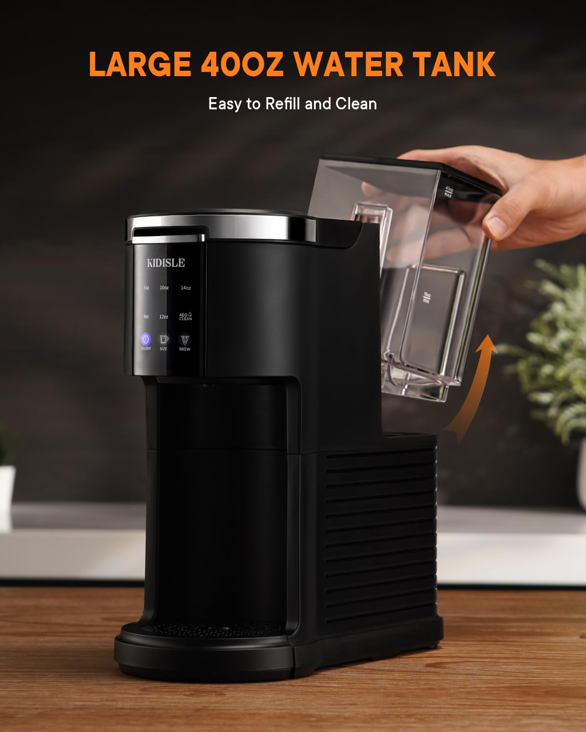 Kidisle Single Serve Coffee Machine With Stainless Steel Interior Thermal Travel Mug, 3 In 1 Pod Coffee Maker For K Cup Pods & G