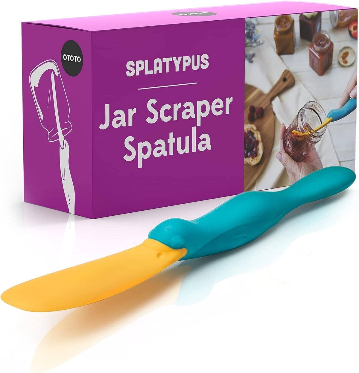 Ototo Splatypus Jar Spatula For Scooping And Scraping - Unique Fun Cooking Kitchen Gadgets For Foodies - Bpa-Free & 100% Food Sa