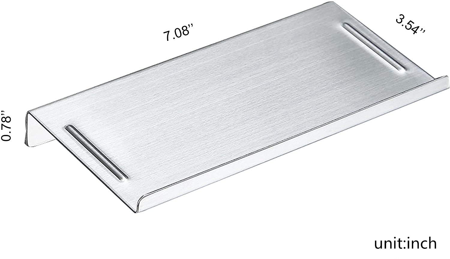 Aothpher Wall Mounted Carbon Steel Bathroom Toilet Phone Holder Shelf, Anti-Slip Style And Silver Brushed Finish