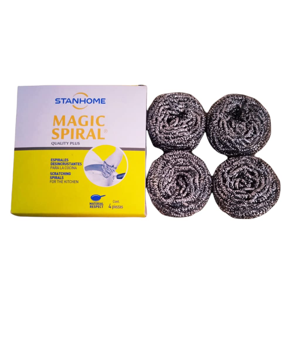 Magic Spirals Magic Descale The Camper Magically Stainless Steel Pads Ideal For Cleaning Kitchen Utensils (4 Spirals)