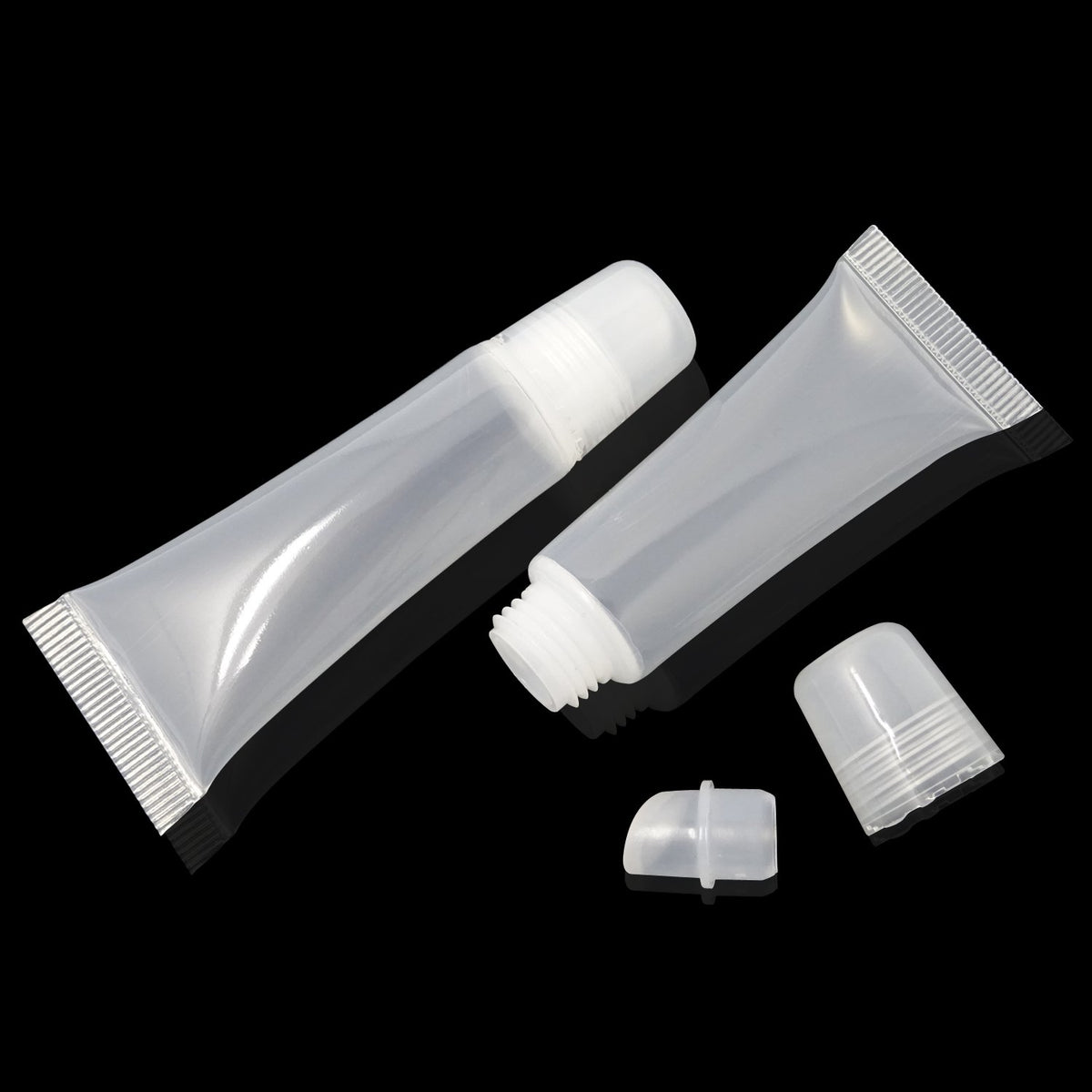 Honbay 10Pcs 8Ml Refillable Clear Empty Lip Gloss Balm Containers Soft Empty Tubes