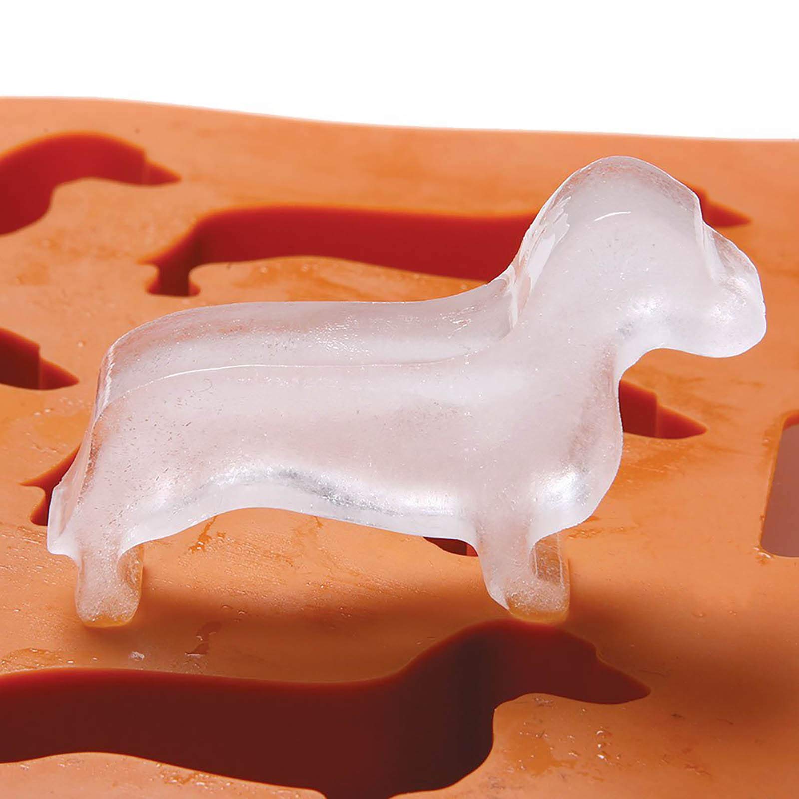 Lywuu Dachshund Dog Shaped Silicone Ice Cube Molds And Tray Brown