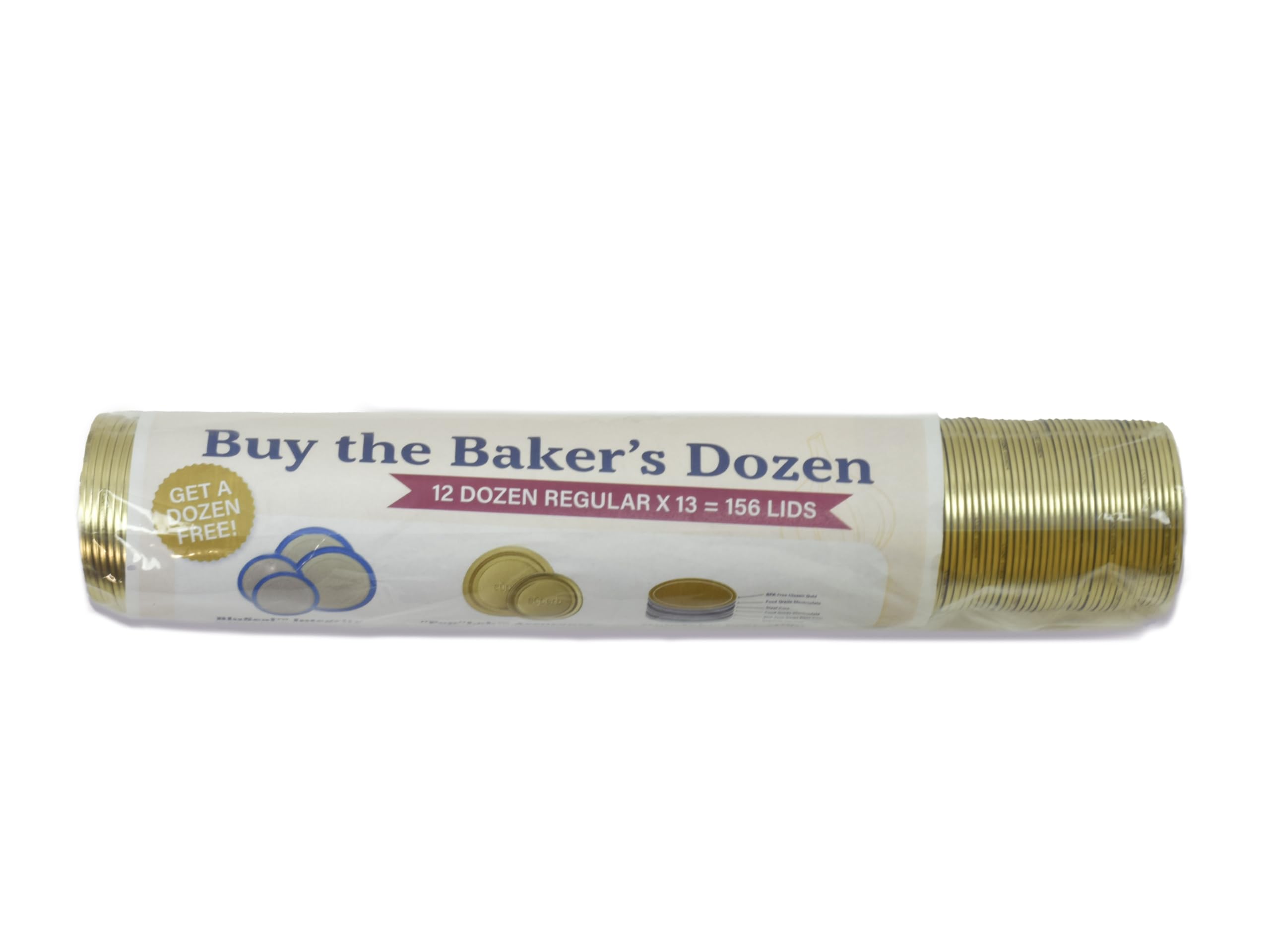 Superb Canning Lids - Regular Mouth Mason Jar Lids - Bakers Dozen/Bulk Package of 156 Lids - Made in the USA