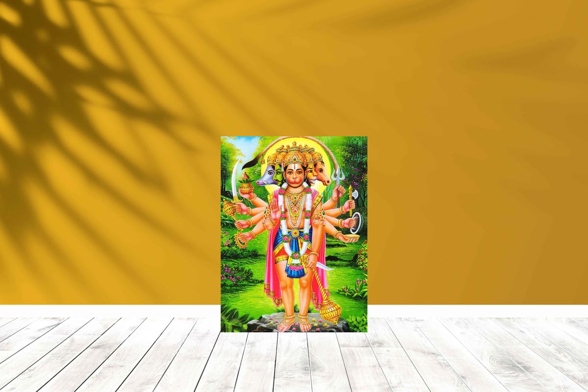 Hk Prints Hanuman Ji Religious Big Size Flex Poster For Room (24X36 Inch, 210 Gsm Paper, Gloss Finish, Multicolor) F-822