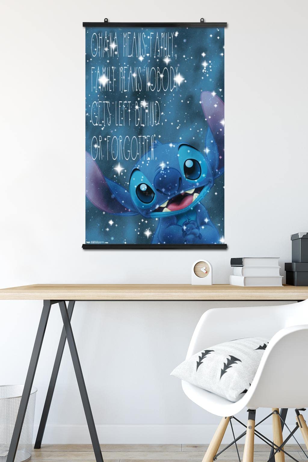 Trends International Disney Lilo And Stitch - Ohana Wall Poster, 22.375'' X 34'', Premium Poster & Clip Bundle