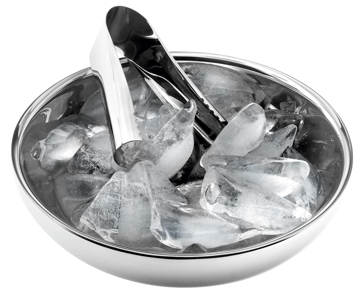 Eva Solo | Ice Cube Cooler With Tongs | Metal Ice Cube Tray | Danish Design, Functionality & Quality | Black
