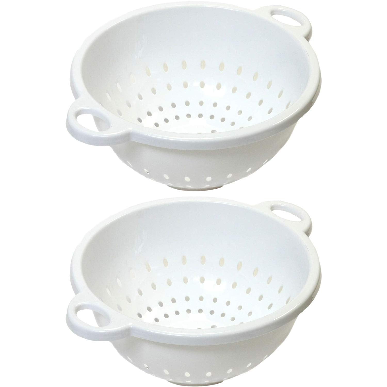 Chef Craft, 5-Quart, Deep Colander, White, 11 By 5 Inch (2-Pack)