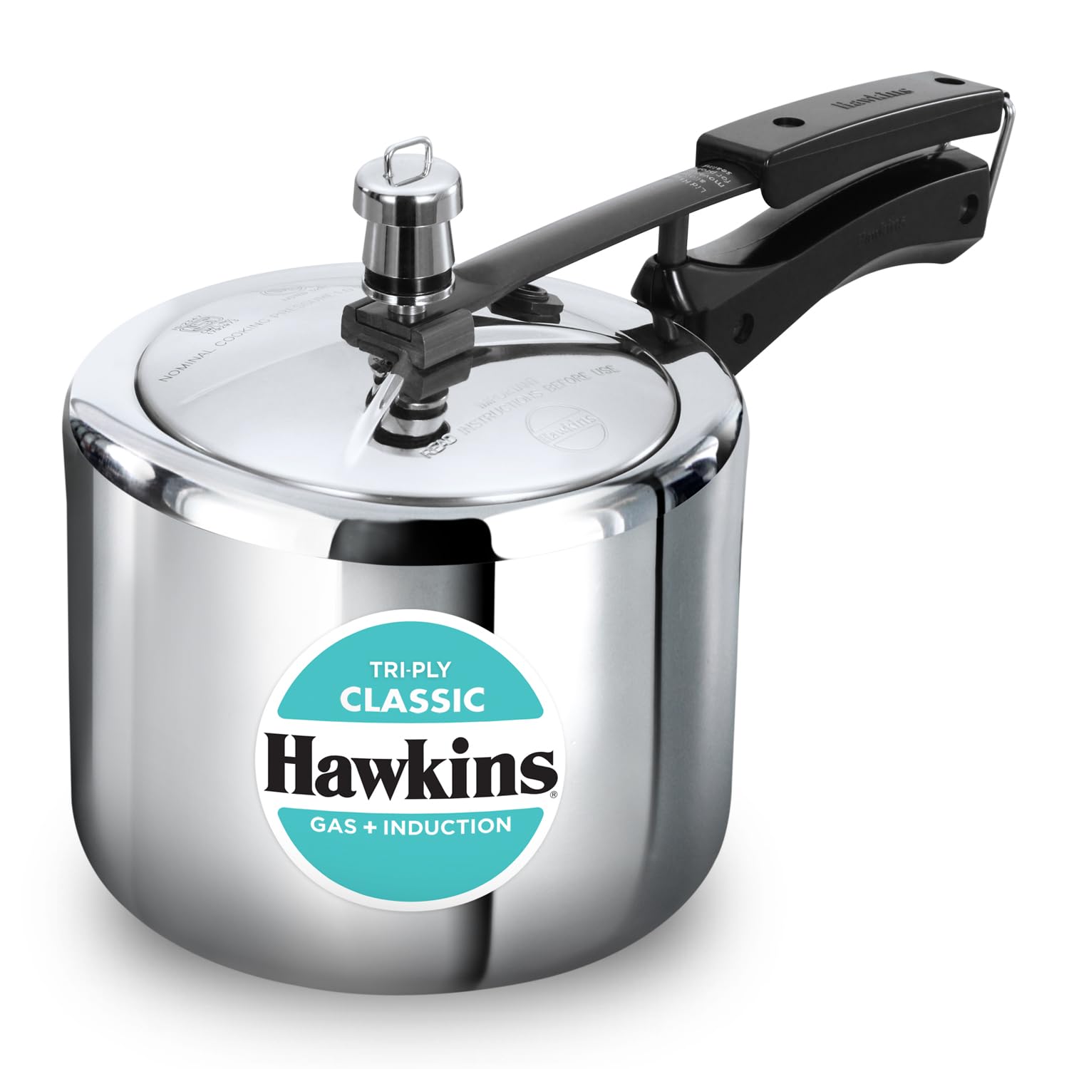 Hawkins Triply 3 Litre Classic Pressure Cooker, Triply Stainless Steel Induction Inner Lid & Tall Design Cooker, Silver (Sstcl3T
