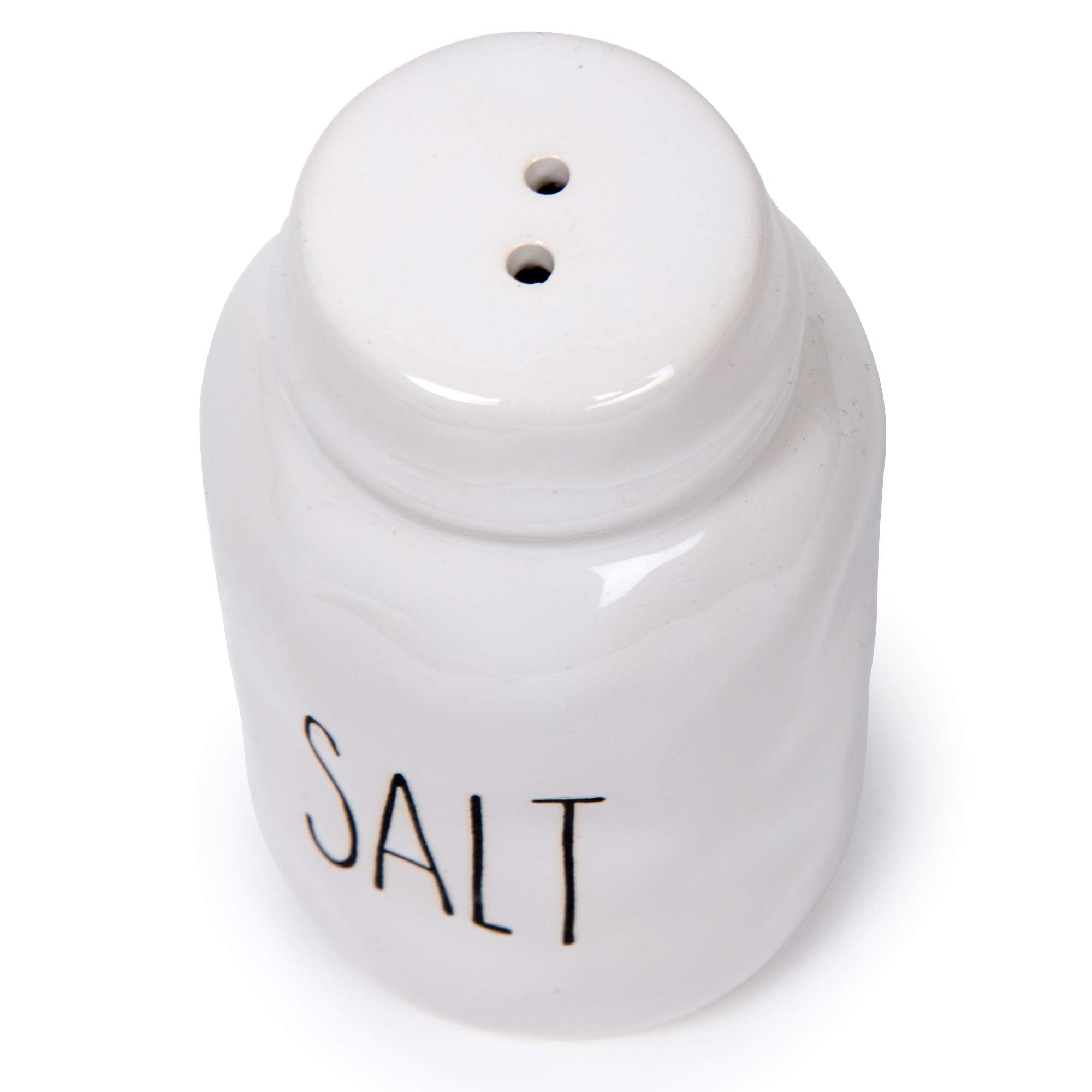 Luciano Housewares Salt And Pepper Shakers Set, Novelty Ceramic Shakers, Modern Farmhouse-Design Kitchen Decor And Accessories,