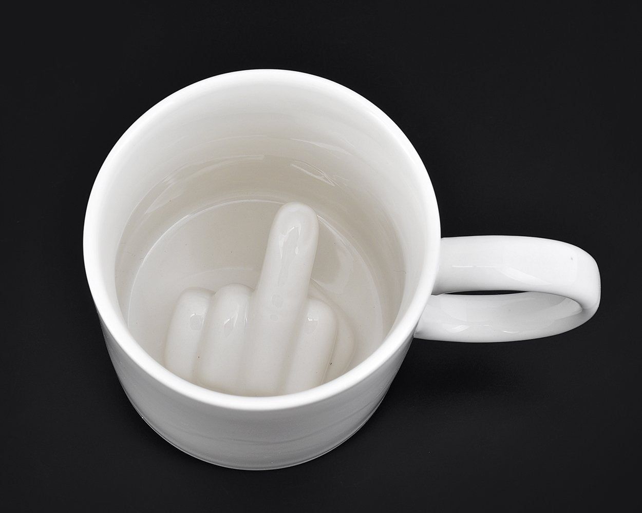 DS. DISTINCTIVE STYLE Ceramic Middle Finger Coffee Cup 350ml 11.8oz Funny Coffee Mug Tea Cup with Middle Finger
