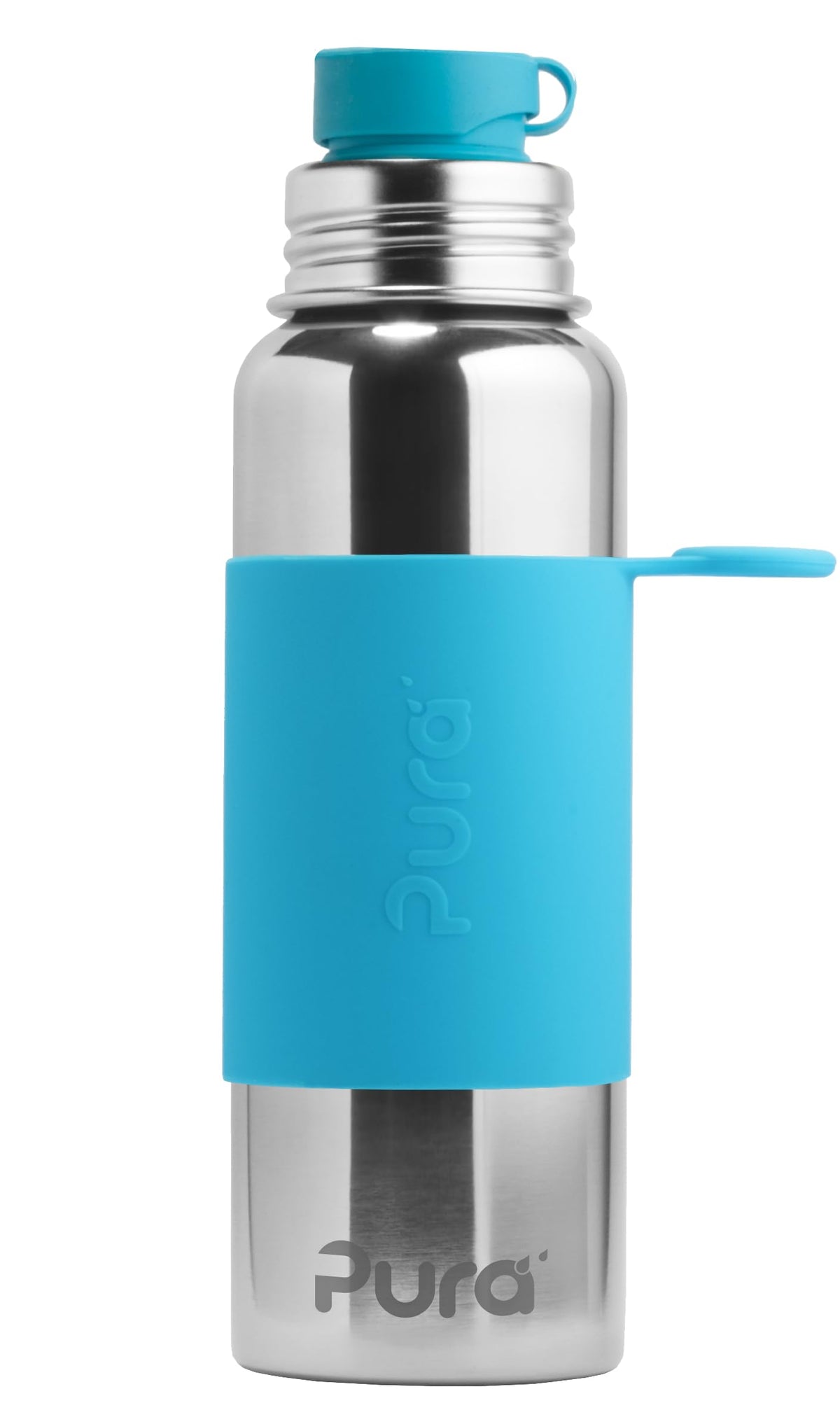 Pura Big Mouth Standard Stainless Steel - Sport Water Bottle W/Silicone Sleeve For Warm & Cold Drinks, Plastic-Free, Madesafe Ce