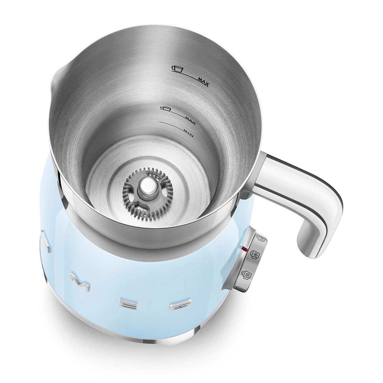 Smeg Retro 50'S Style Milk Frother With 2 Disks 6 Preset Programs Hot Or Cold Frothing And Induction Heating (Pastel Blue)
