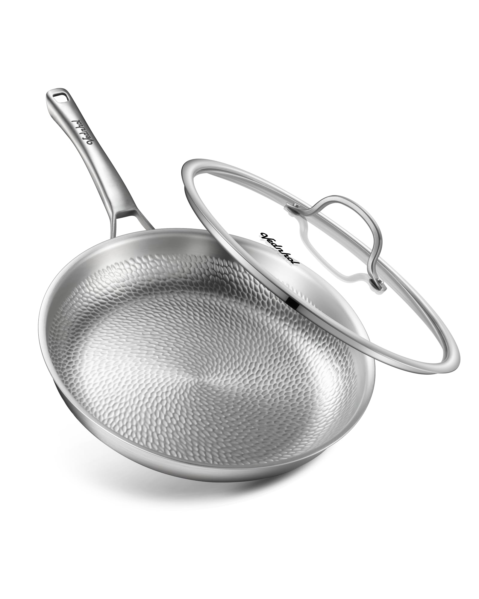 Vednhol 7.8Inch Tri-Ply Stainless Steel Frying Pan,Pfoa&Ptfe Free Skillets,ChefS Pans,Dishwasher And Oven Safe Cookware, Works 