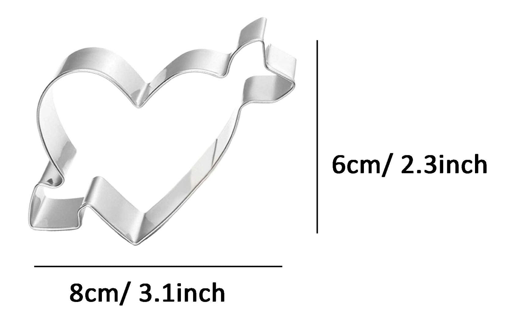 Wjsyshop Heart With Arrow Shaped Cookie Cutter