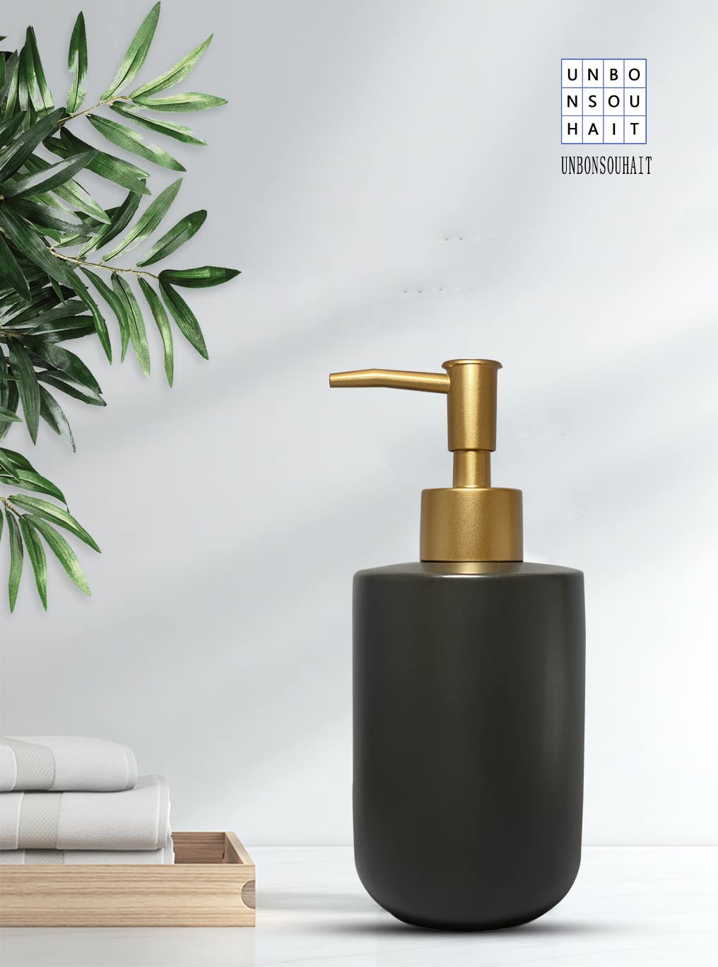 Liquid Soap Dispenser For Bathroom With Gold Pump