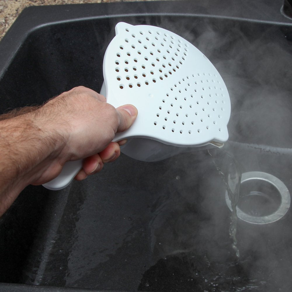 Home-X Microwave Cooking Pot With Strainer Lid