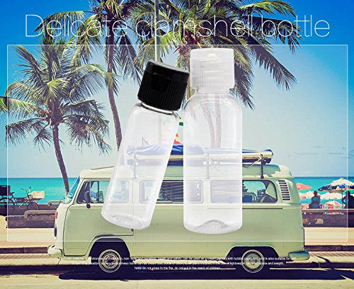 12Pcs Reusable Empty Plastic Face Cream Cosmetic Emulsion Hand Lotion Bottles Container Vial Pot Jar Case With Black Flip Lid (1