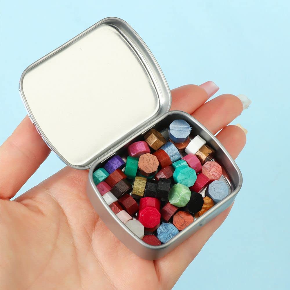 Homesogood 5Pcs Tin Box, Portable Container, Metal Small Storage Organizer