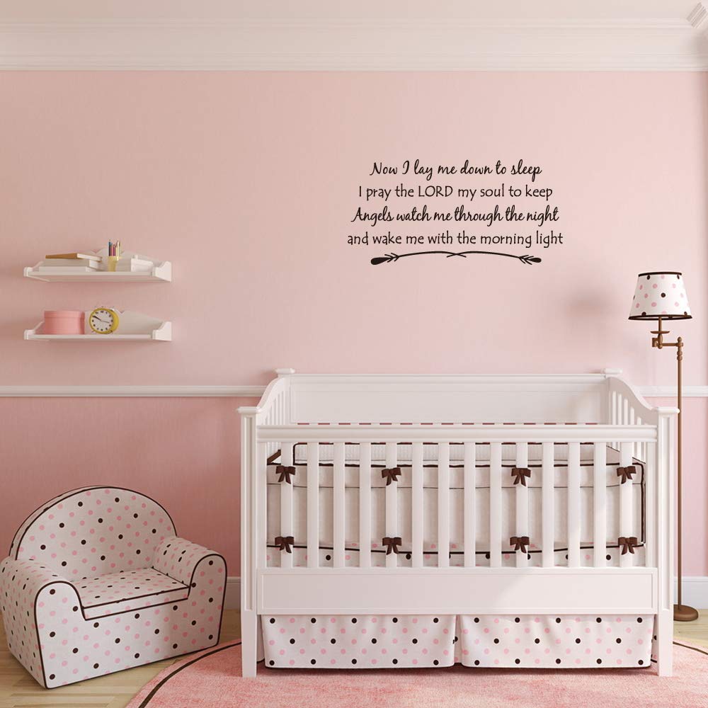 Now I Lay Me Down To Sleep I Pray The Lord My Soul Psalm 4 Vinyl Wall Decal Faith Quotes Home D  Cor Evening Prayer