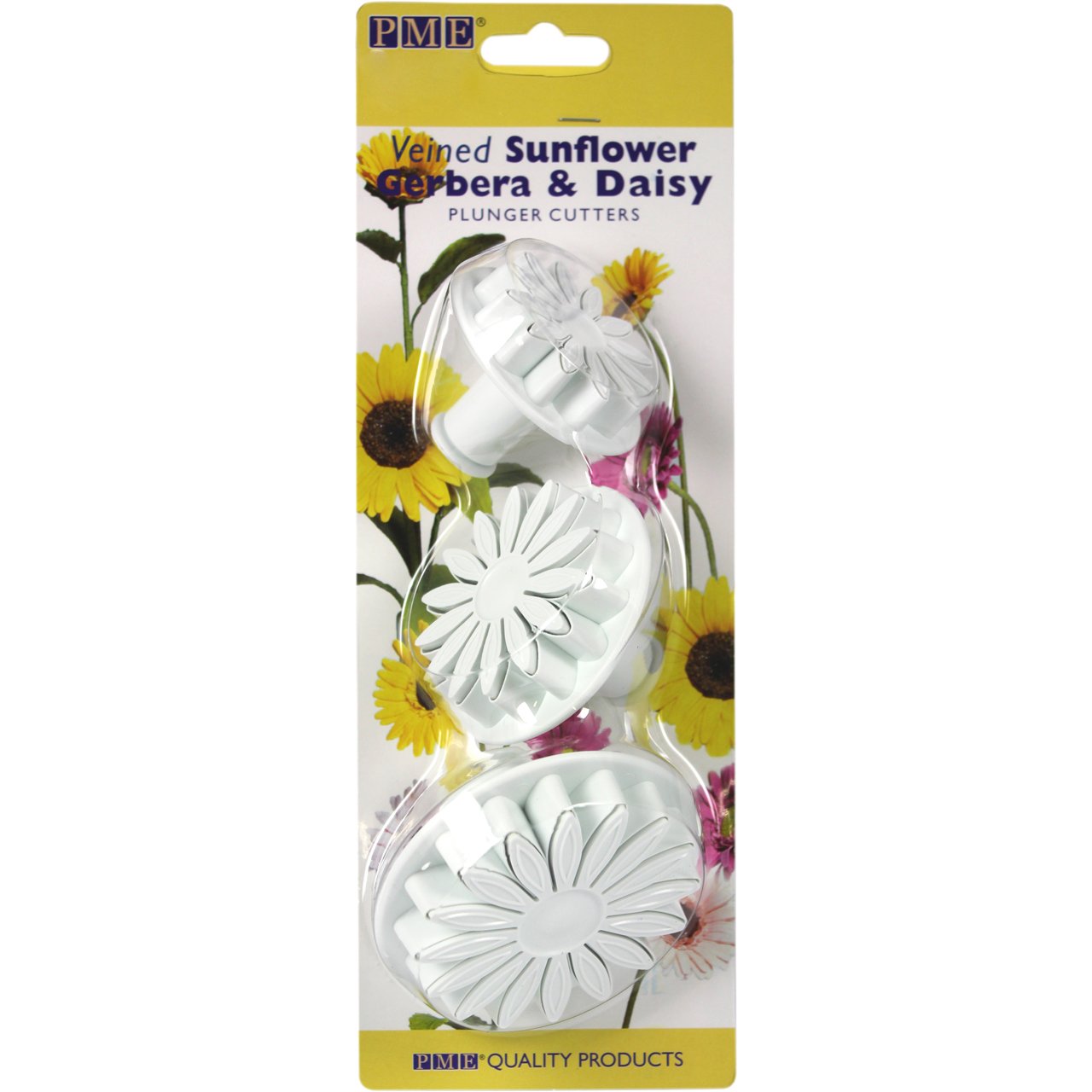 Pme Plunger Cutters, Veined Sunflower Daisy And Gerbera, 3-Pack