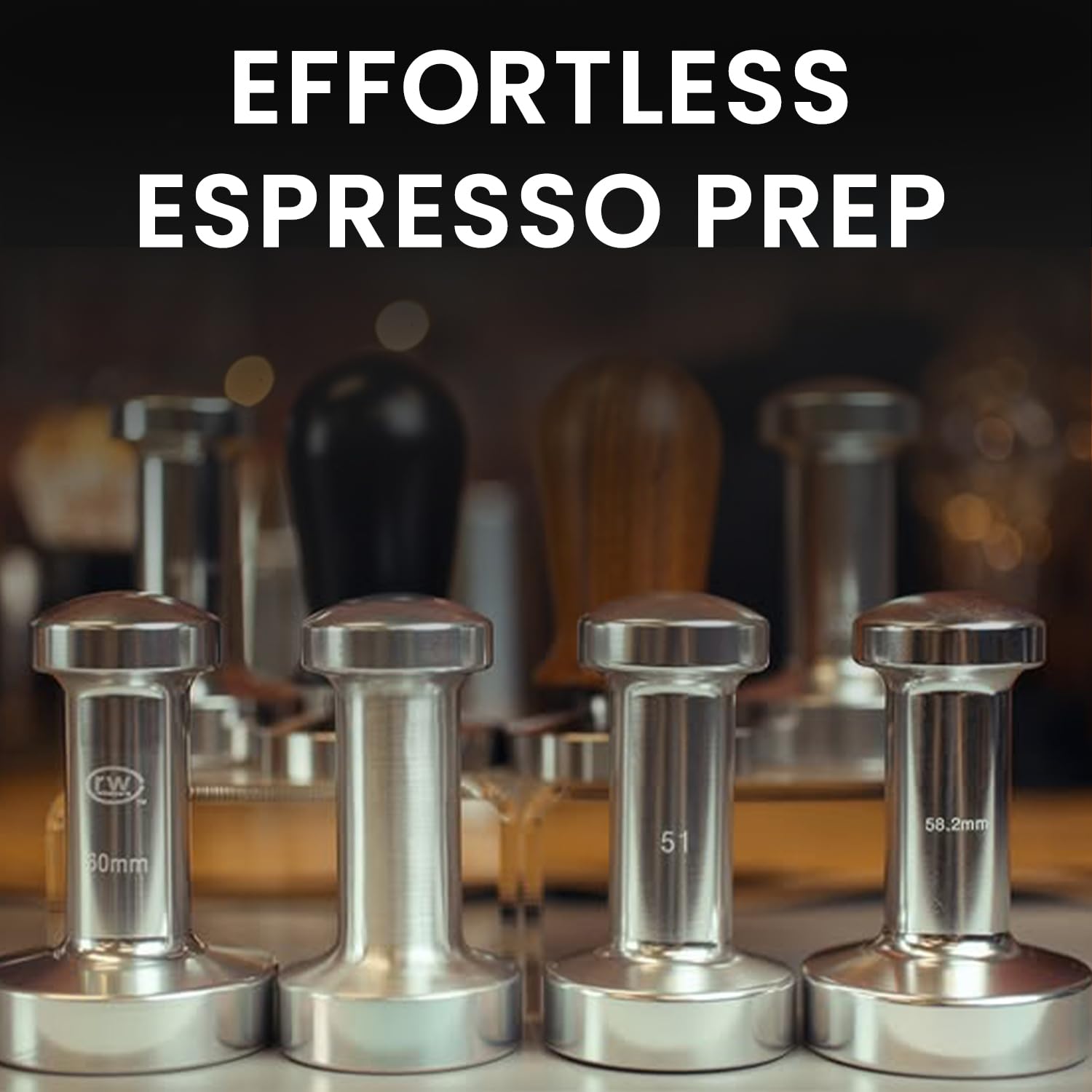 Rattleware Premium Aluminum Espresso Tamper (53 mm) - Ideal for Baristas & Coffee Lovers - Sleek Material & Design - Ultimate Tamping Precision & Consistency