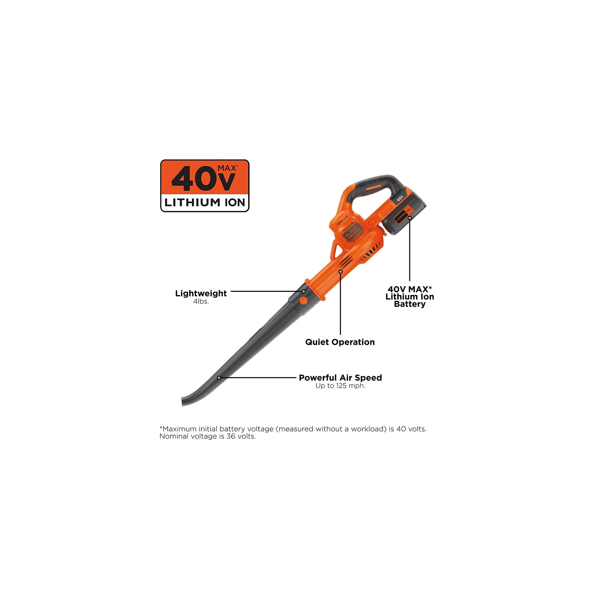 BLACK+DECKER 40V MAX* Cordless Sweeper (LSW40C)