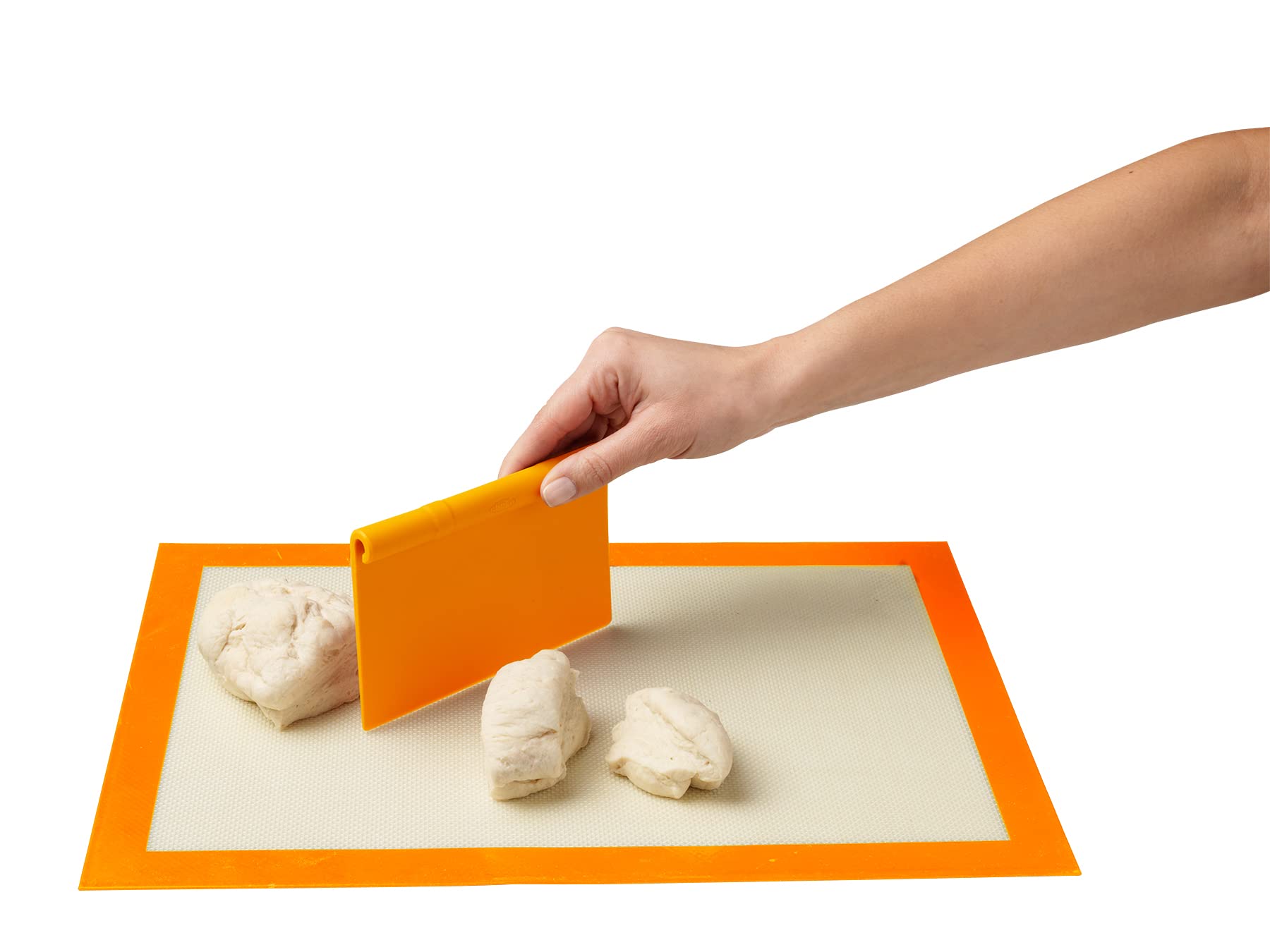 Chef'N Pastrio Set Bench Chopper, Includes Stainless Steel And Plastic Scrapers, Red