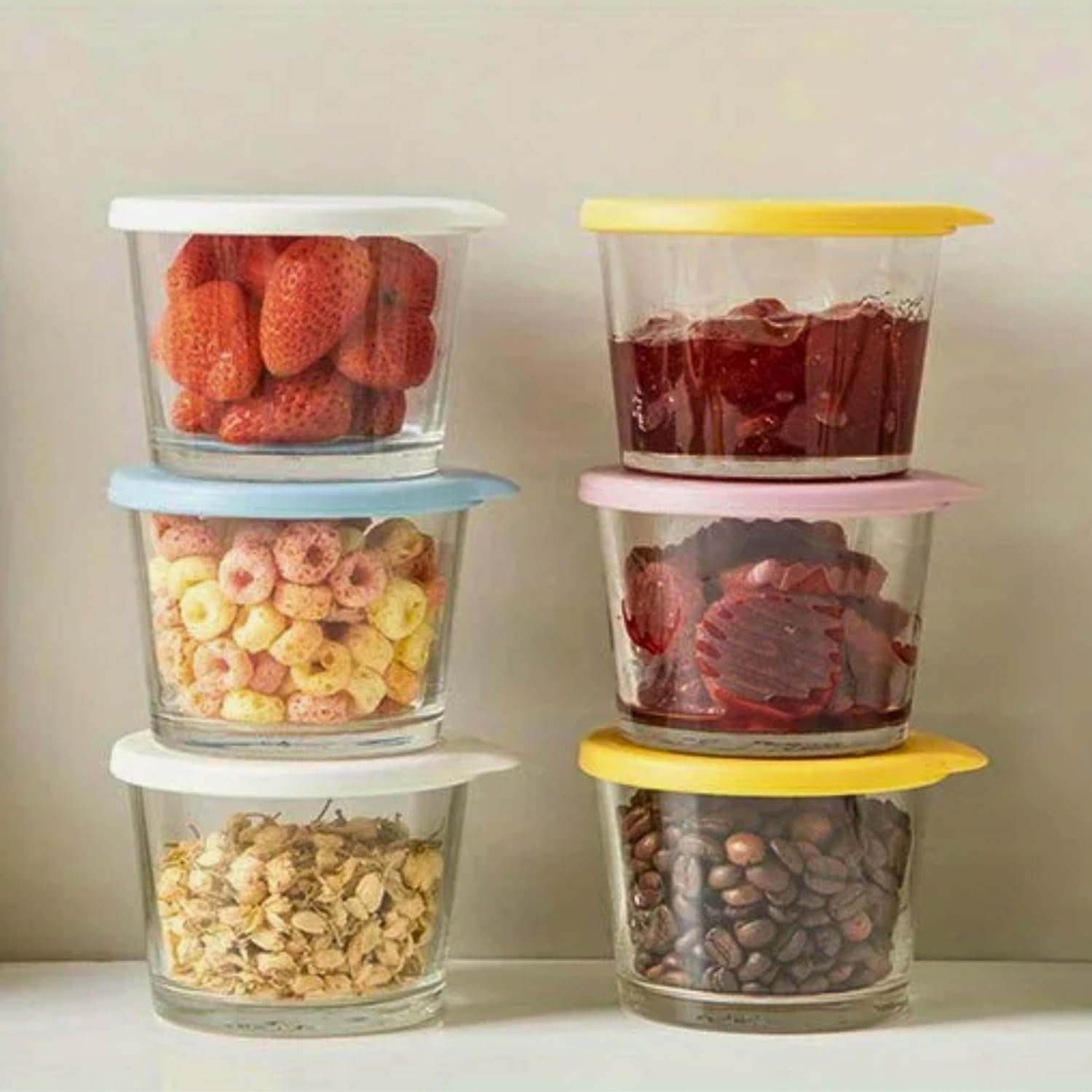 Homeessentials Glass Containers With Lid - 260Ml Leak-Proof Glass Sealed Jar With Lid|Food Grade Ideal For Kitchen,Refrigerator,