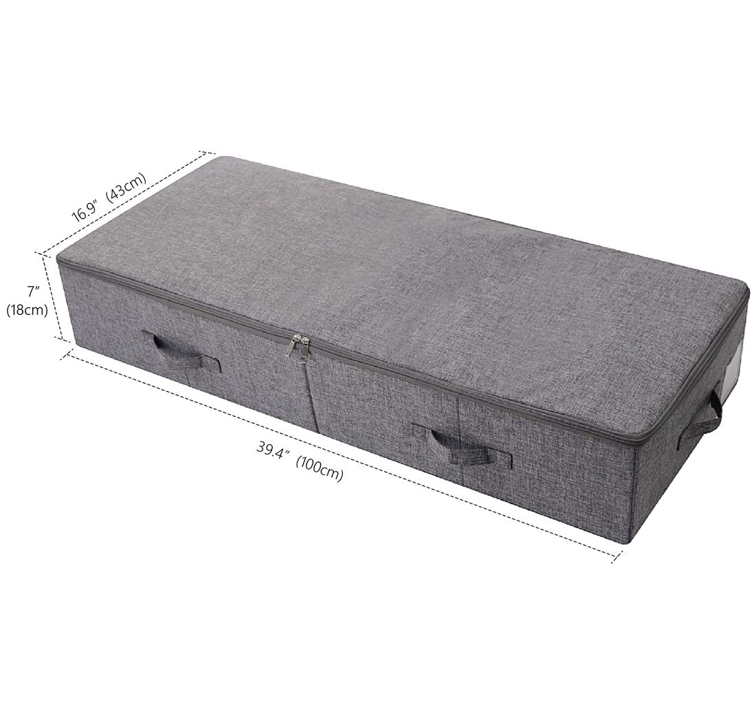 iwill CREATE PRO 39.4X16.9X7 Under bed Shoes Storage Organizer Containers with Lid, Dust proof & Breathable, Durable Plastic Boa