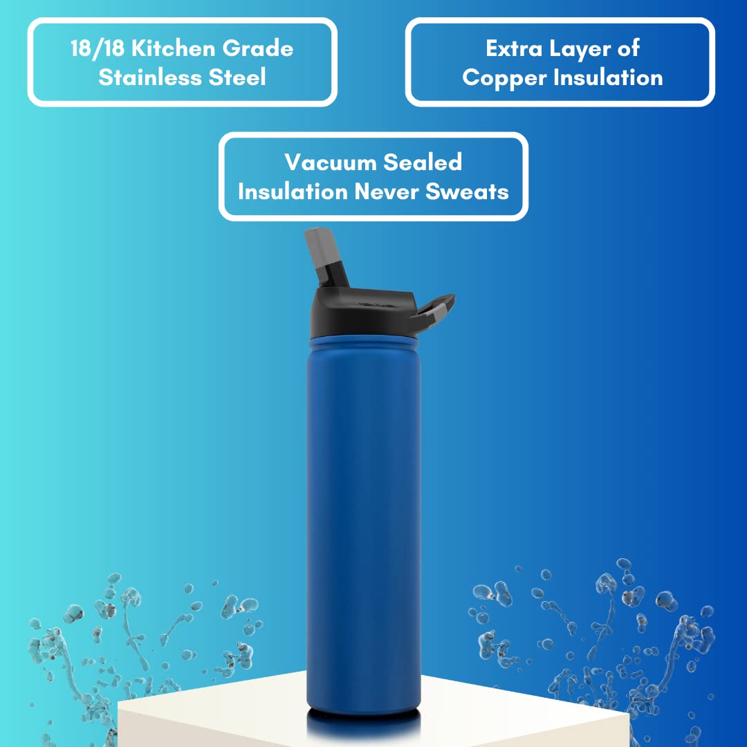 Seriously Ice Cold Sic 27Oz Insulated Water Bottle Thermos, Premium Triple Layer Vacuum Stainless Steel, Bpa Free Wide Mouth Lid