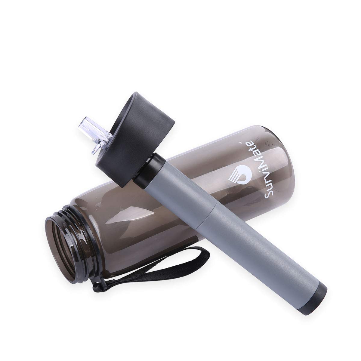 Survimate Replacement Filter For Filtered Water Bottle With 5-Stage Intergrated Straw, For Camping, Hiking, Backpacking And Trav