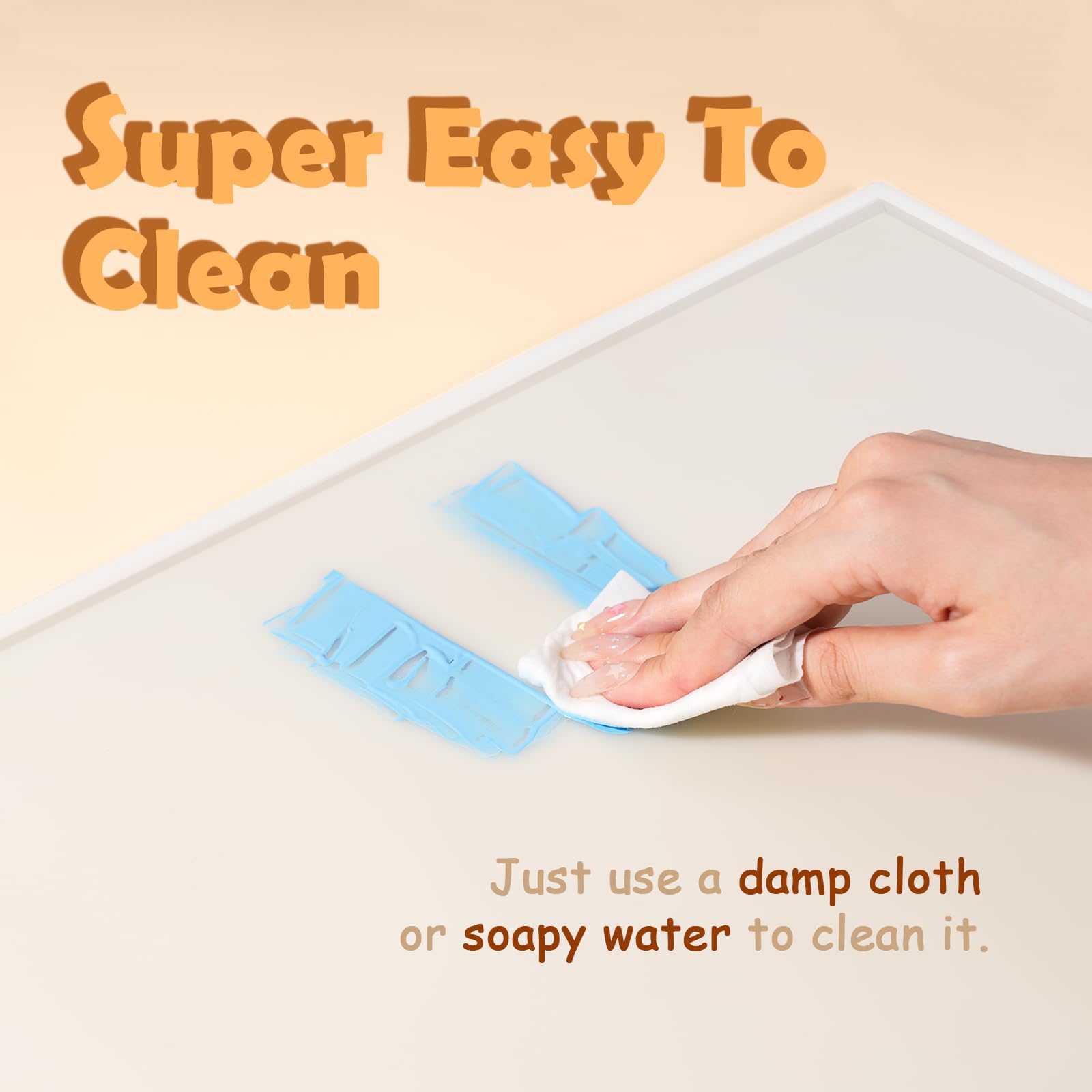 31.5 X 23.6 X 0.06 Inches Extra Thick Silicone Mat With Lip 0.22'' Raised Edge For Resin, Large Silicon Mat For Kitchen Counter