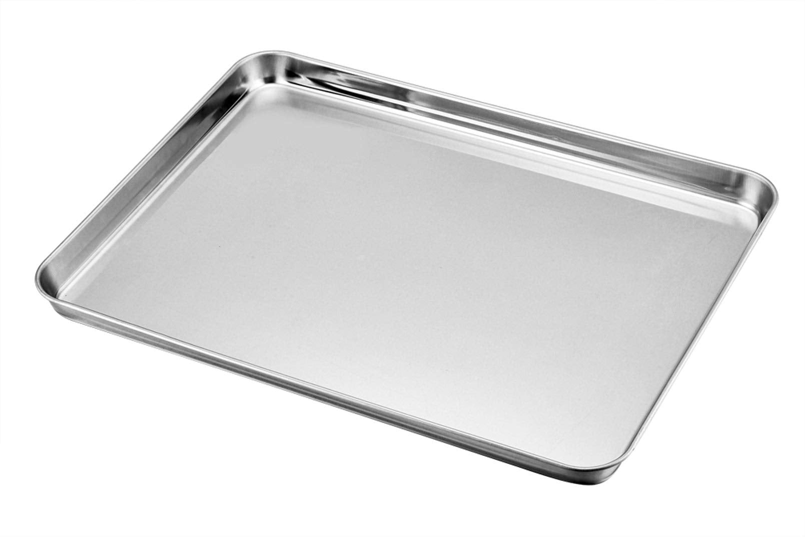 Teamfar Baking Sheet With Rack Set, Stainless Steel Baking Pan Tray Cookie Sheet With Cooling Rack, Non Toxic & Healthy, Easy Cl