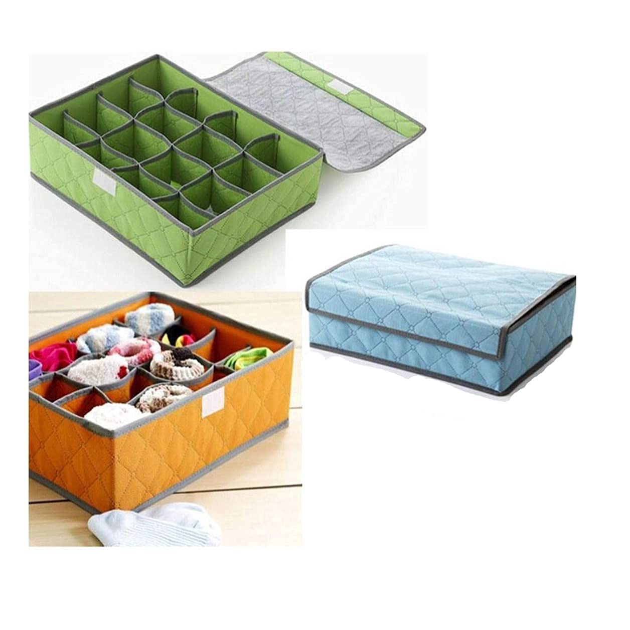 Vunexo Storage Container Drawer Closet Foldable Storage Box,Makeup, Jewelry,Neck Ties Scarves,Socks Bra Underwear Small Clothes 