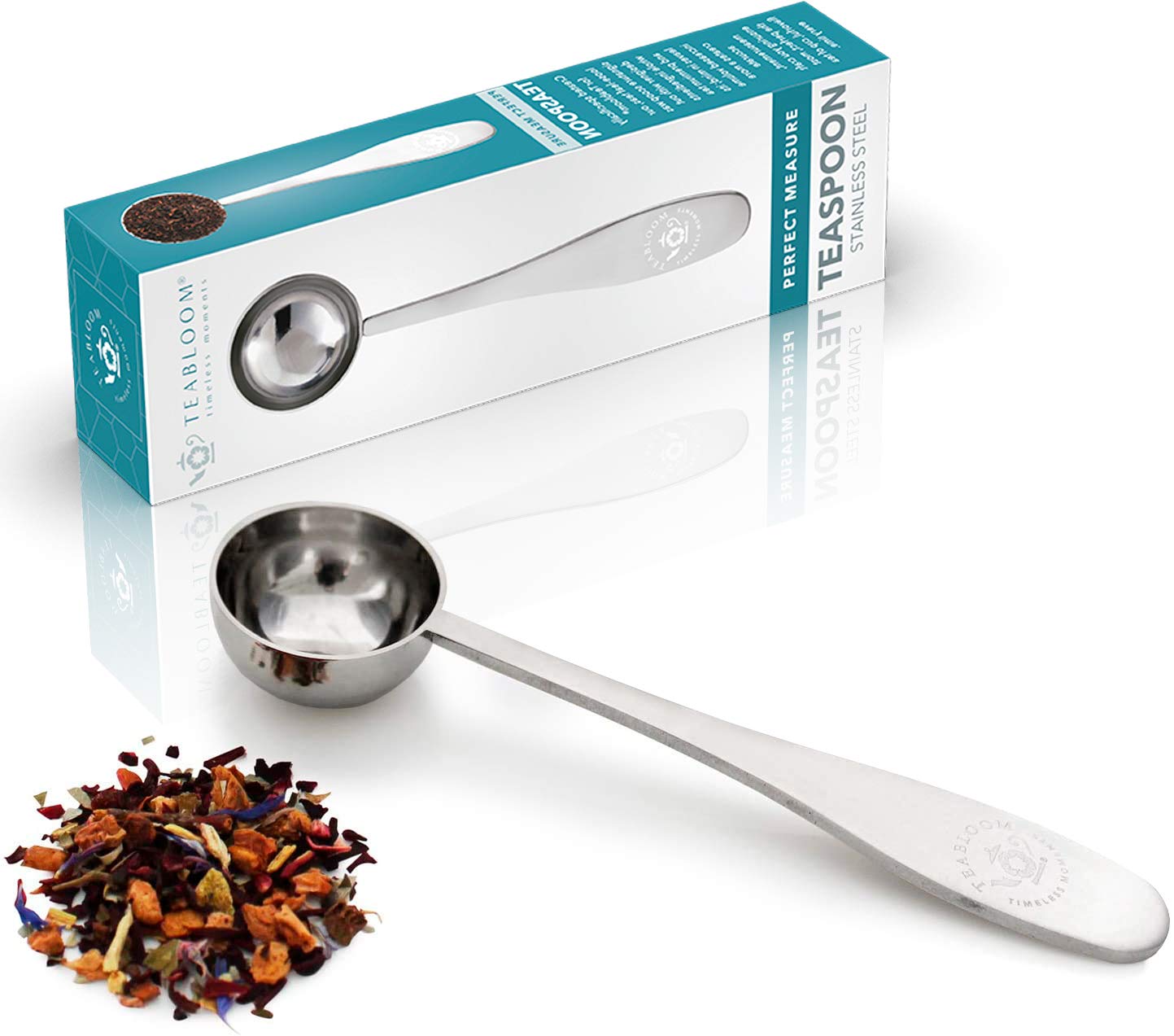 Teabloom Perfect Measure Loose Leaf Tea Spoon - Premium Quality Stainless Steel Tea Scoop - Tea Connoisseur'S Choice