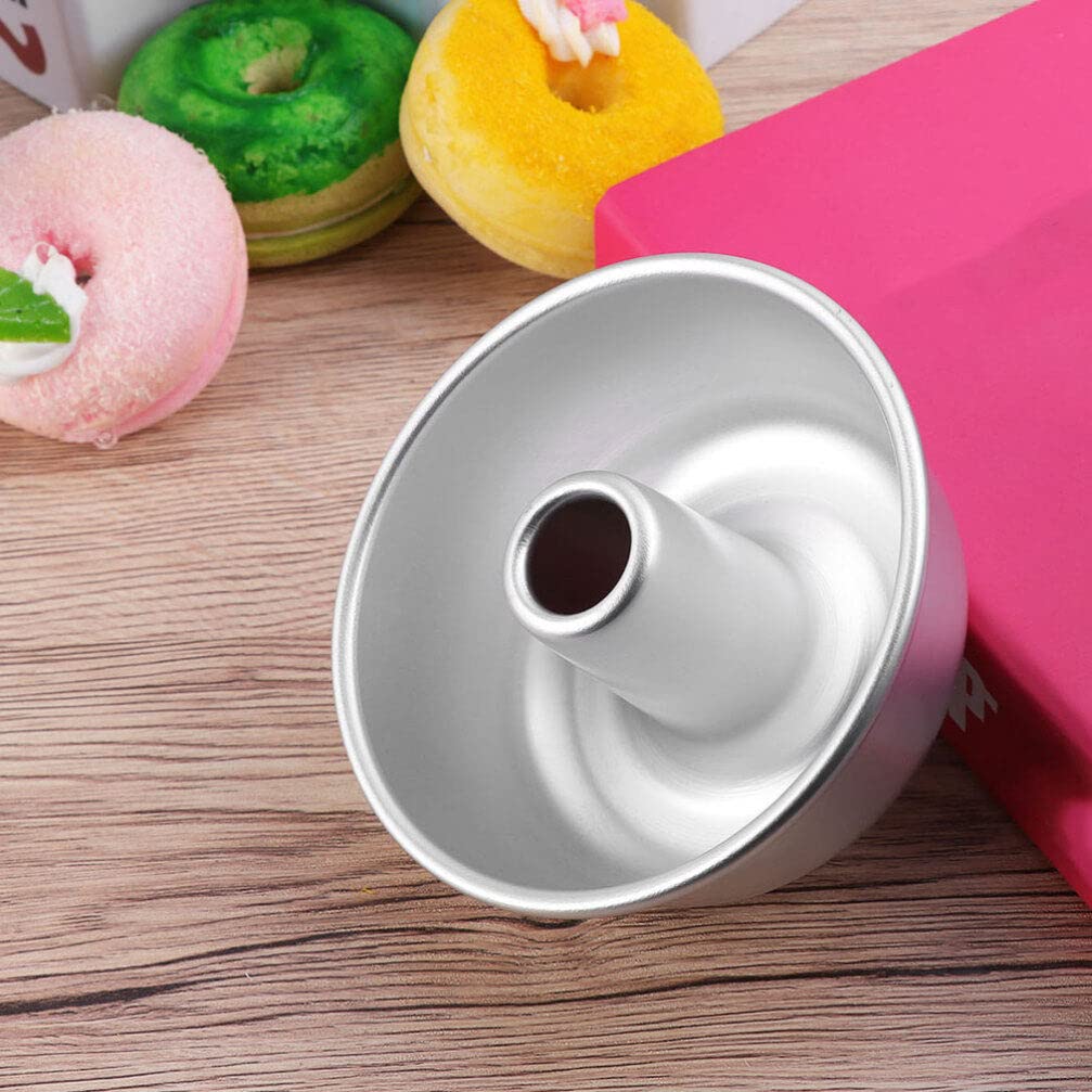 Kichvoe Pound Cake Pan Chiffon Tube Pan Non-Stick Cake Mold 5.5*2.1 Inch Donut Donut Mold Doughnut Baking Pans With Tube Hollow