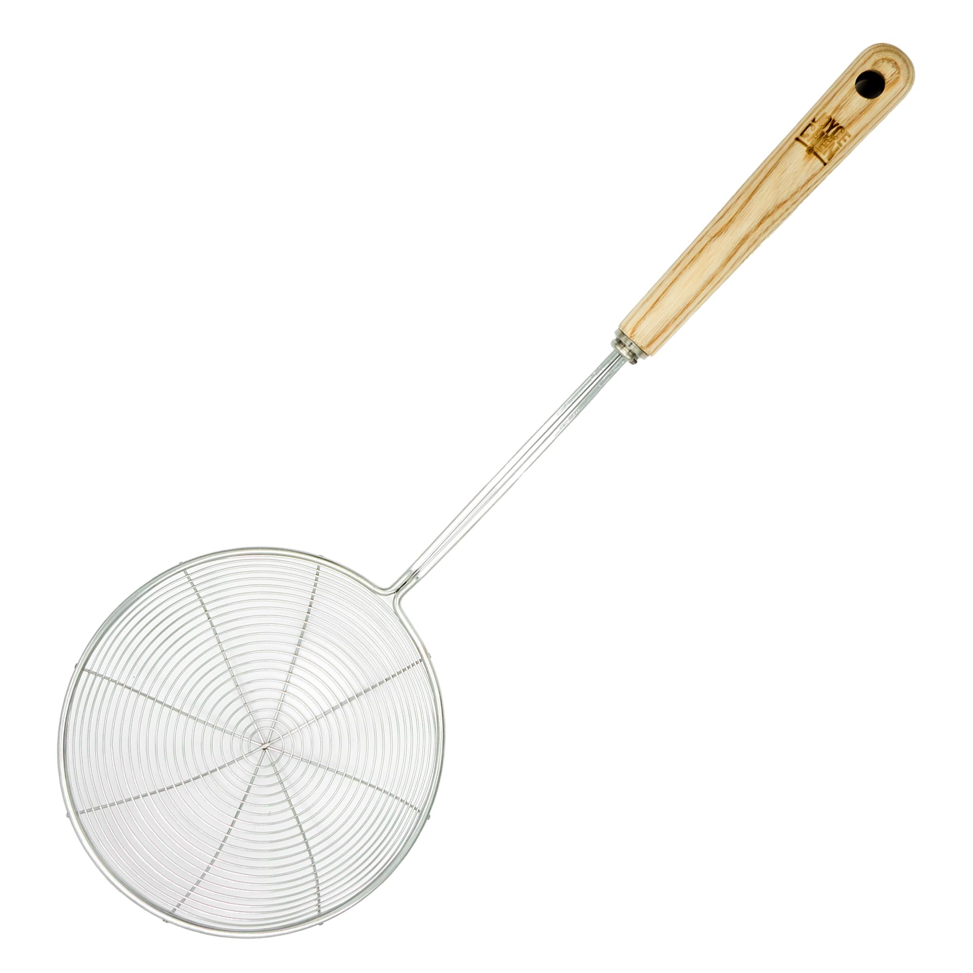 Joyce Chen Deluxe Kitchen Spider Strainer Stainless Steel 5-Inch Wire Basket with Heat-Resistant Wood Handle