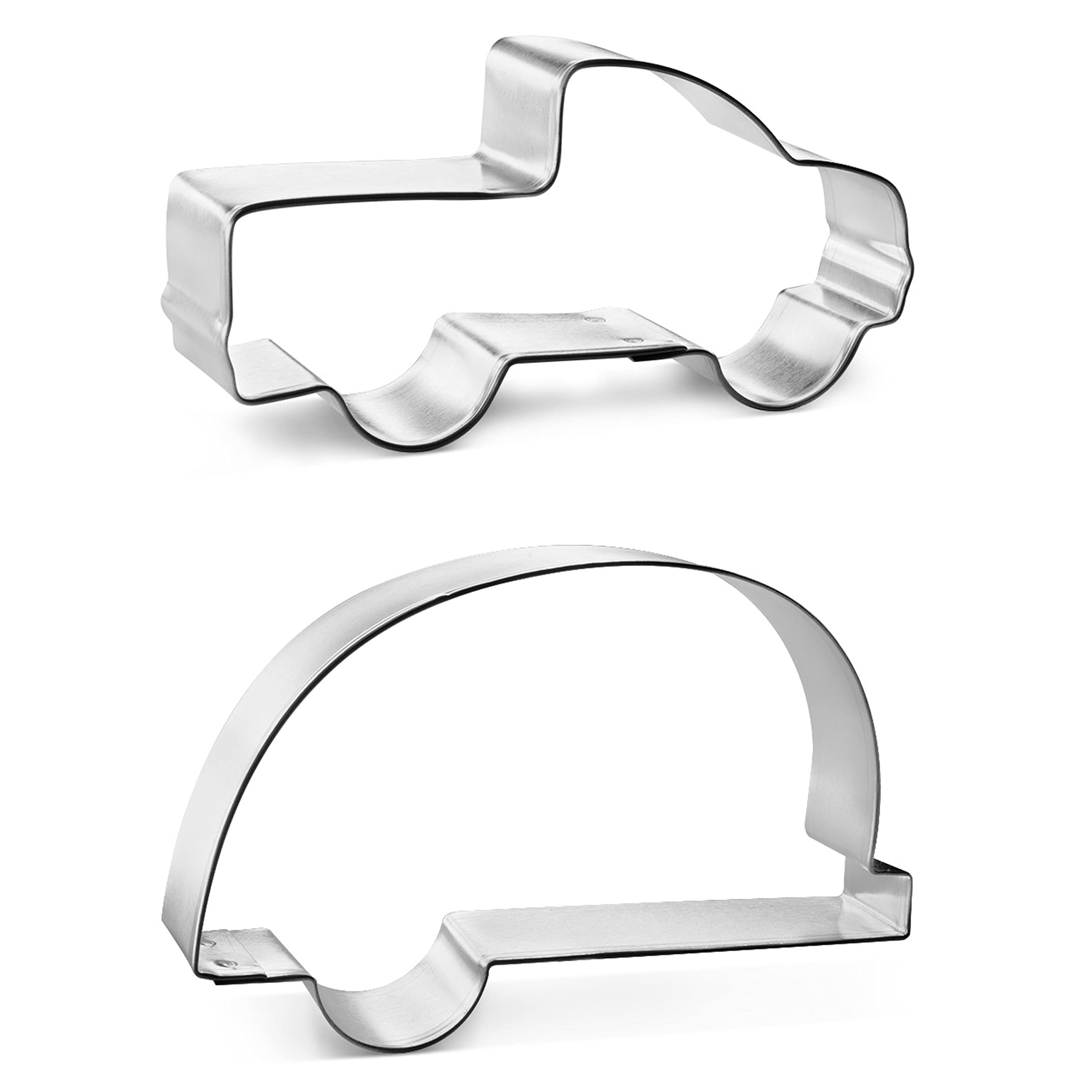 Lets Go Camping! Cookie Cutter 2 Pc Set - Camper, Pickup Truck Cookie Cutters Hand Made In The Usa From Tin Plated Steel