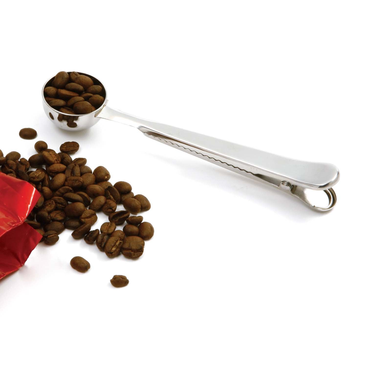 Norpro Coffee Scoop With Bag Clip Stainless Steel 1.5 Tbsp 7.5'' X 1.5'' X .75''