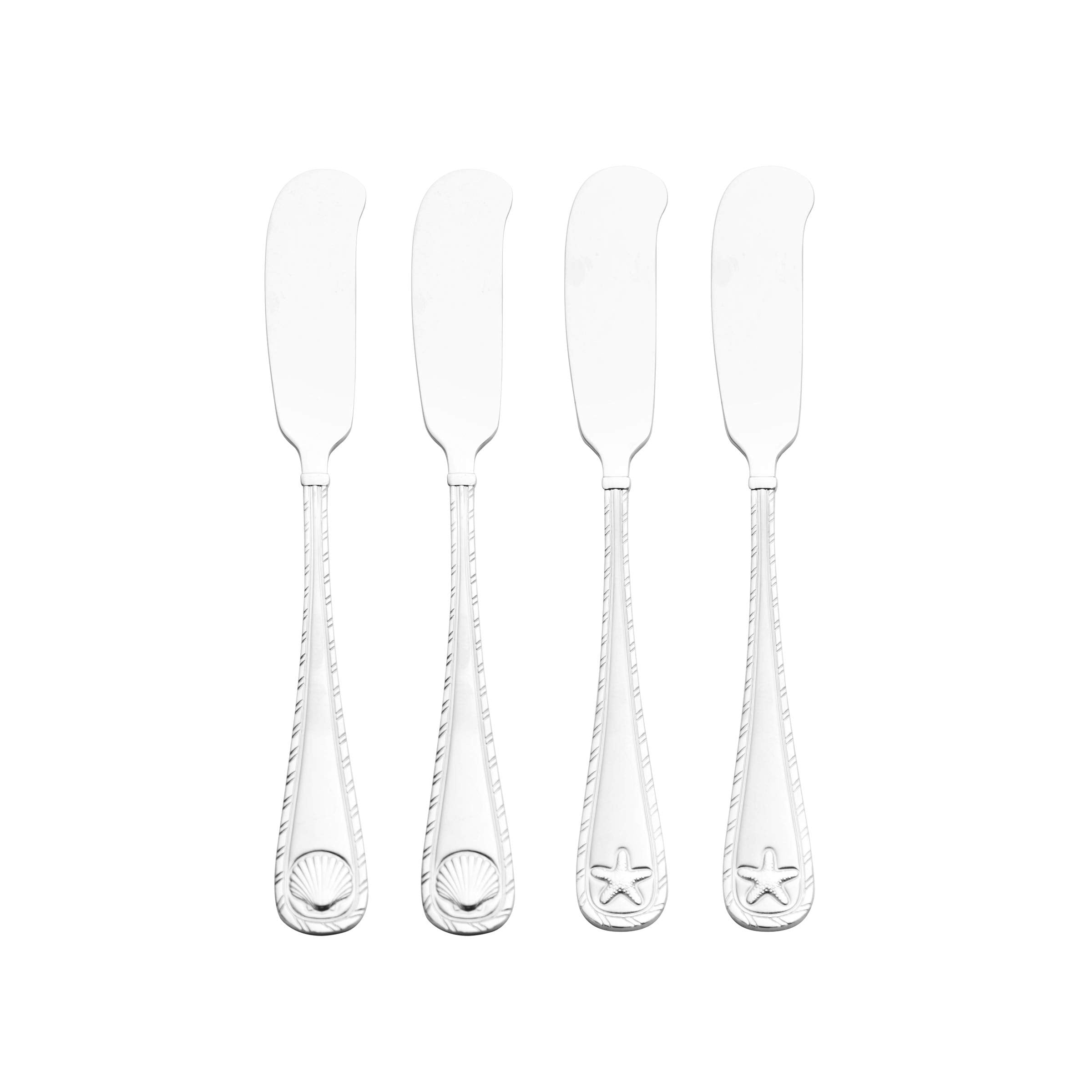 Towle Living Antigua Frost Spreaders, Set Of 4, Stainless Steel