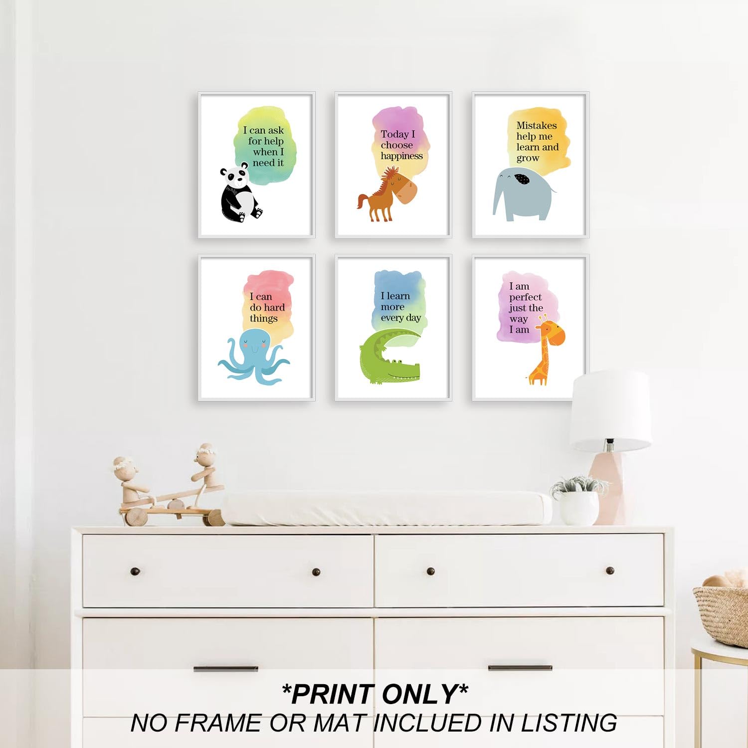 Heilkee Positive Affirmations Wall Decor Inspirational Quotes Wall Art With Encouragement For Kids Positive Saying Prints Back T