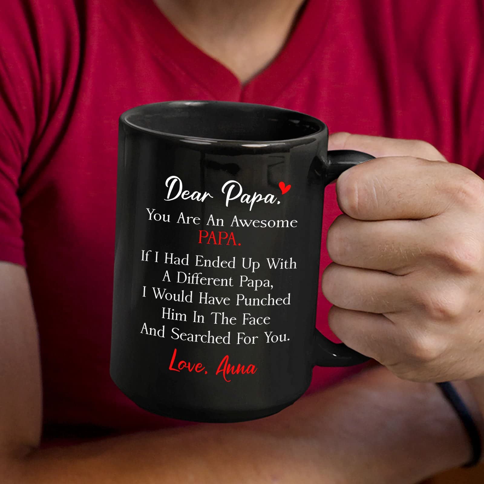 Custom An Awesome Papa Mug With Kid Name, Papa Ceramic Mug, New Papa Coffee Mug, Love Dad Cup, Personalized Gifts Ideas for Dadd