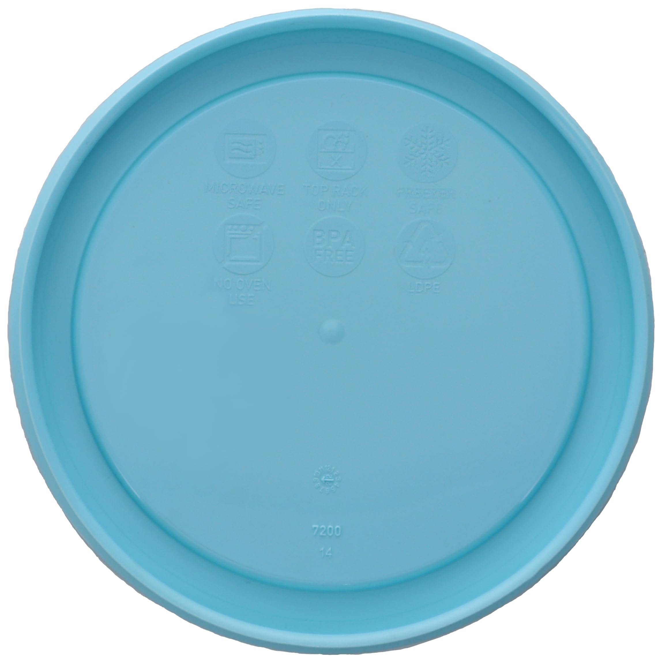 Pyrex 7200-Pc 2-Cup Splash Blue Replacement Food Storage Lid - 4-Pack Made In The Usa