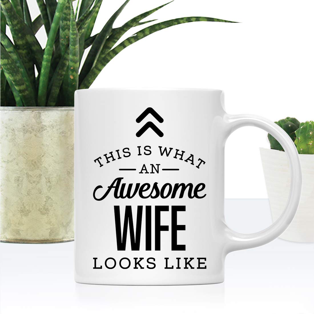 Andaz Press 11oz. Ceramic Coffee Tea Mug Gift, This is What an Awesome Wife Looks Like, 1-Pack, Birthday Gift Ideas Coworker Him