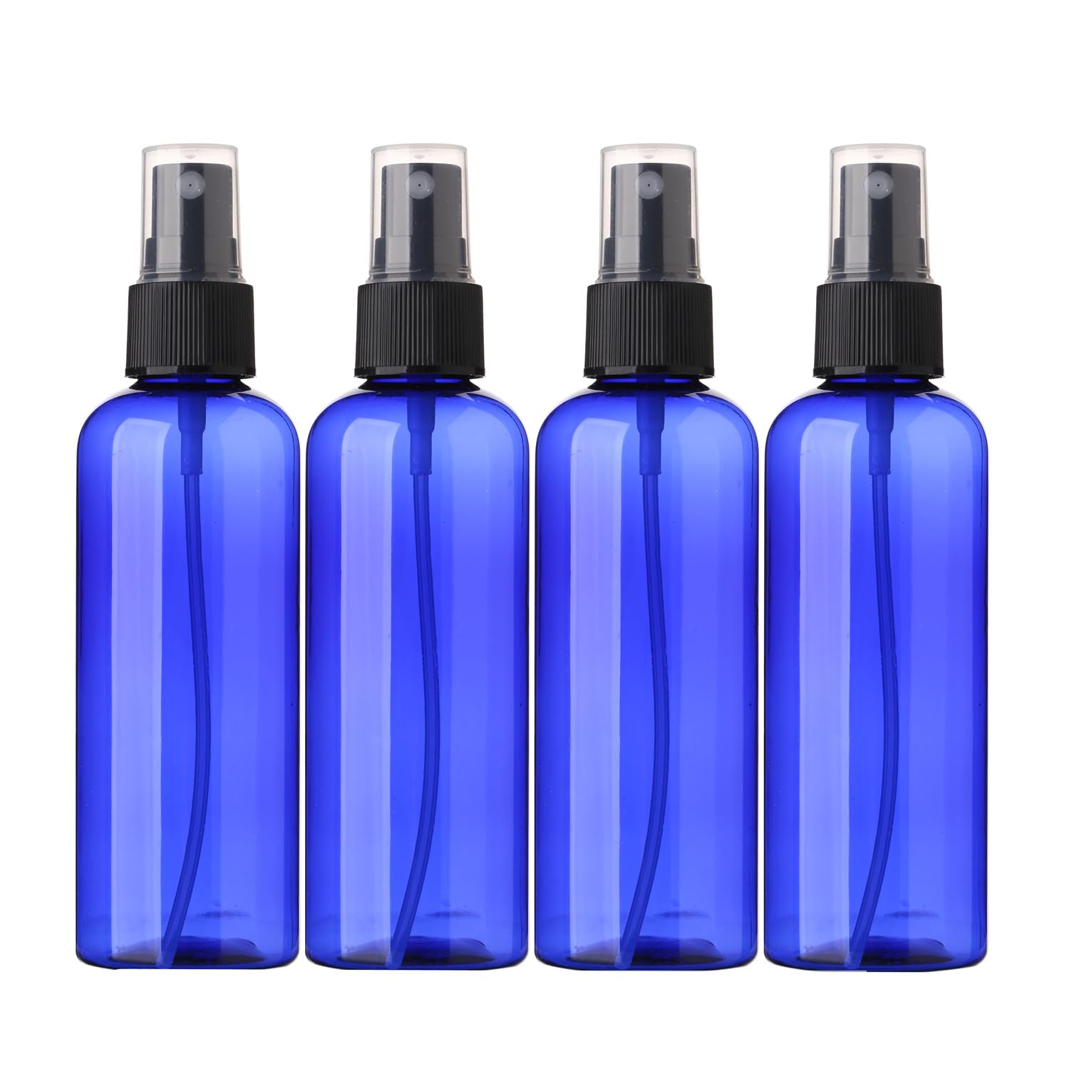 Sinide Empty Spray Bottles 100 Ml/3.4 Oz, Blue Plastic Fine Mist Mini Travel Bottle Set, Portable Refillable Makeup Sprayer Cont