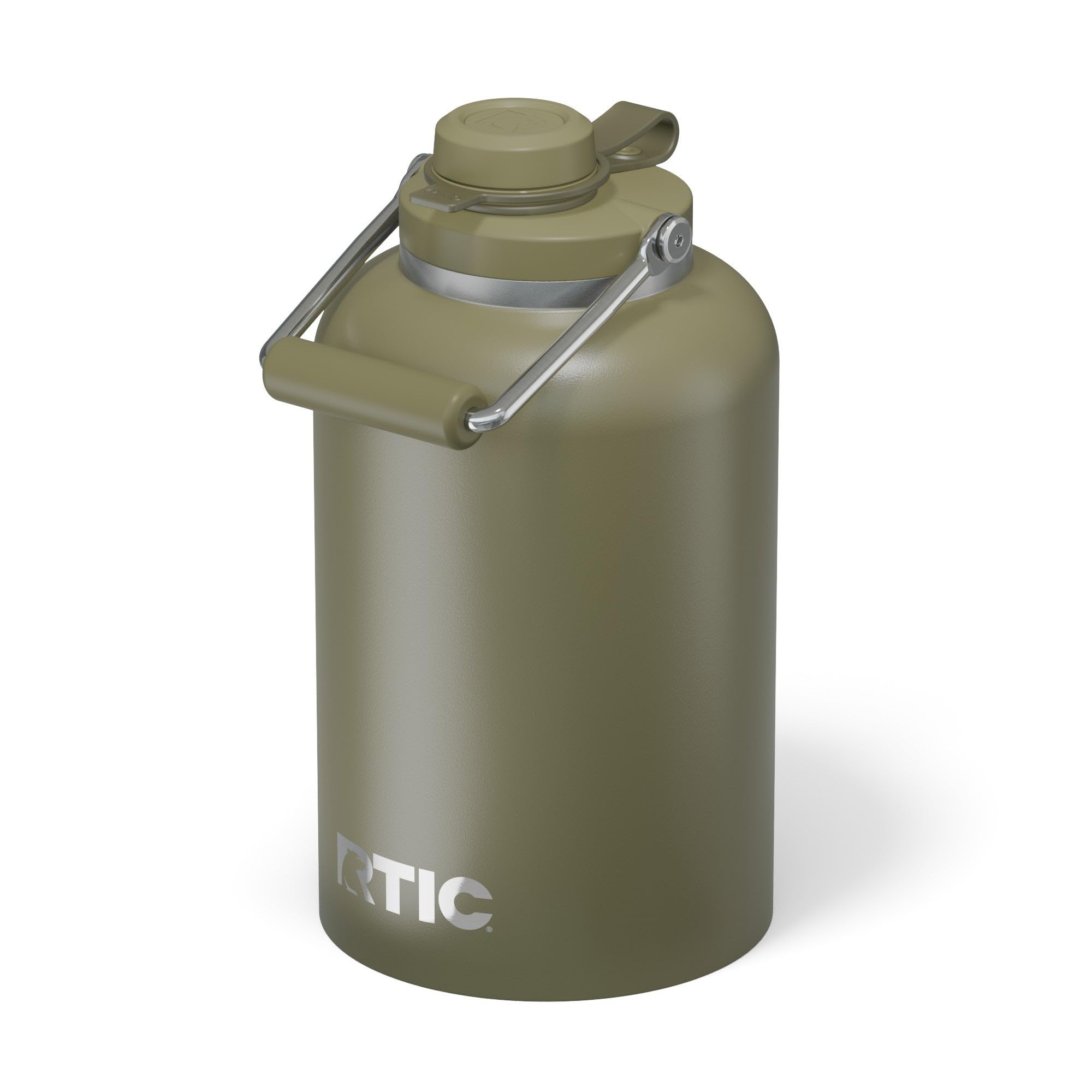 RTIC 1 Gallon Outback Jug, Stainless Steel, Ceramic Lined Insulated Water Bottle with Lid and Handle, BPA-Free, Double Wall Vacu